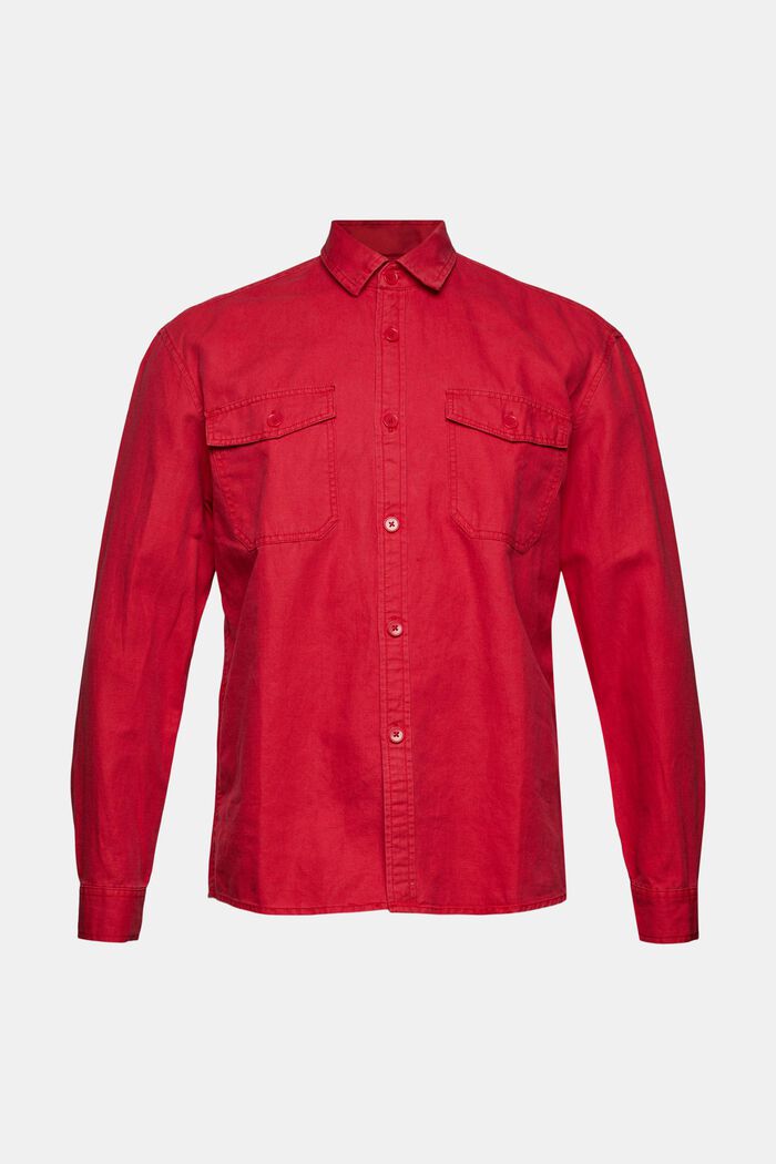 Pellavasekoitetta: oversize-paita, RED, detail image number 6