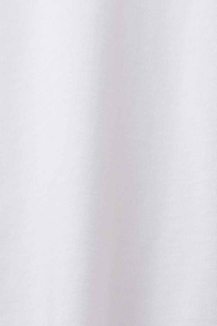 Jersey-pitkähihainen, 100 % puuvillaa, WHITE, detail image number 6