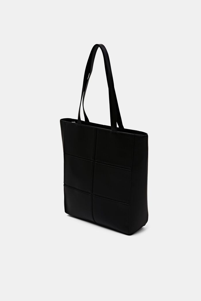 Tekonahkainen tote bag, BLACK, detail image number 2