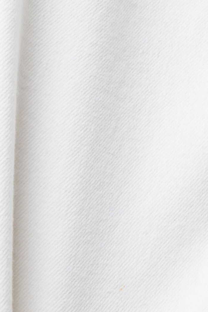 Korkeavyötäröiset suoralahkeiset farkut, WHITE, detail image number 6