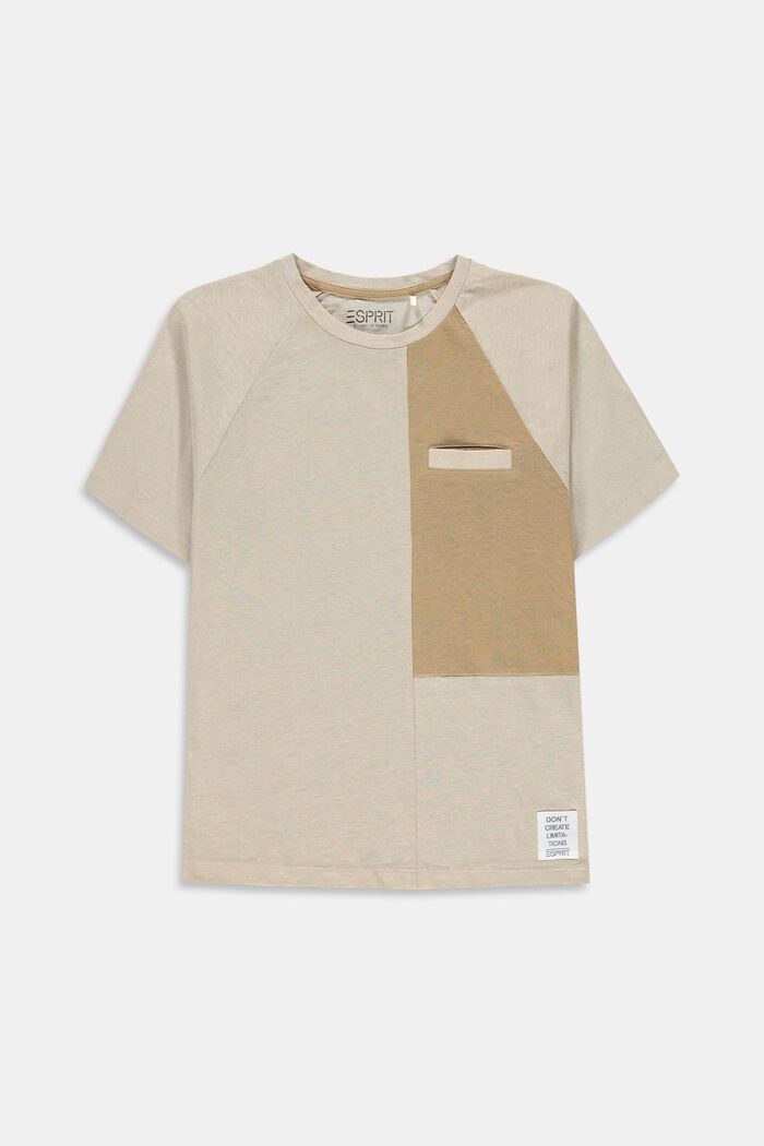 Sisältää pellavaa: oversize-mallinen väripalkki-t-paita, SILVER, detail image number 0