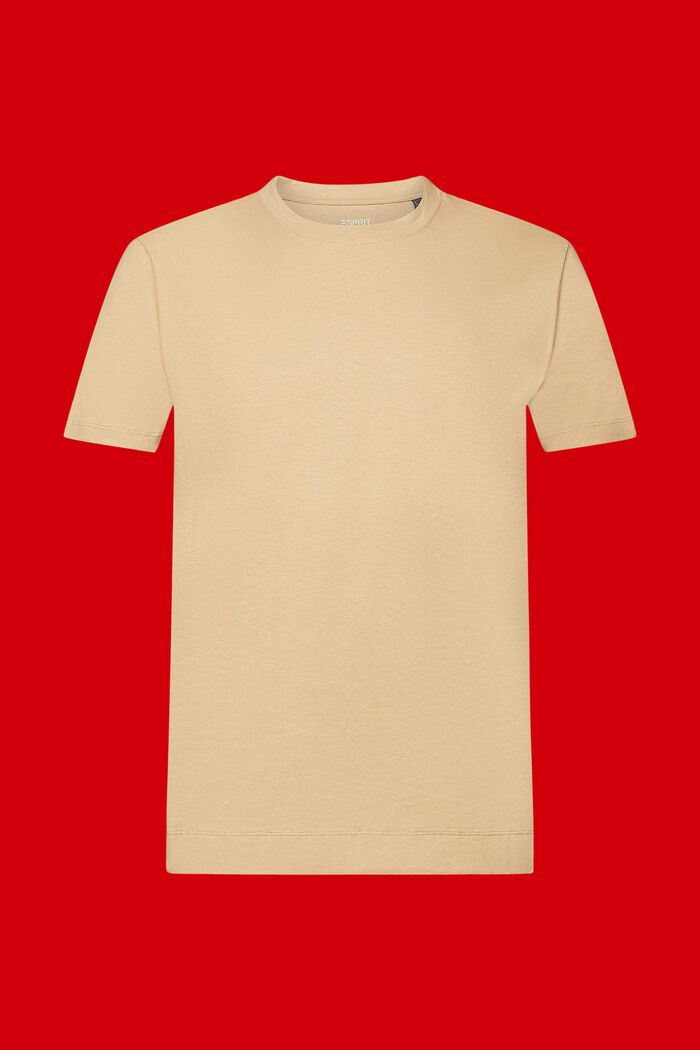 T-paita puuvillan ja pellavan sekoitetta, SAND, detail image number 6