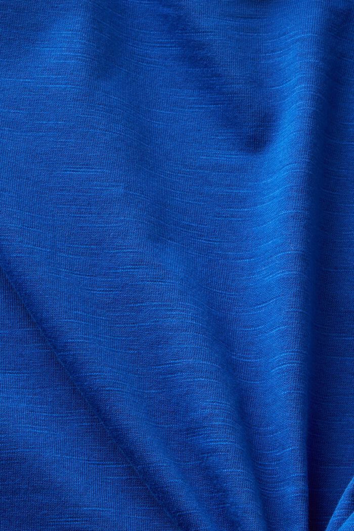 Pyöreäpäänteinen slub-T-paita, BRIGHT BLUE, detail image number 5