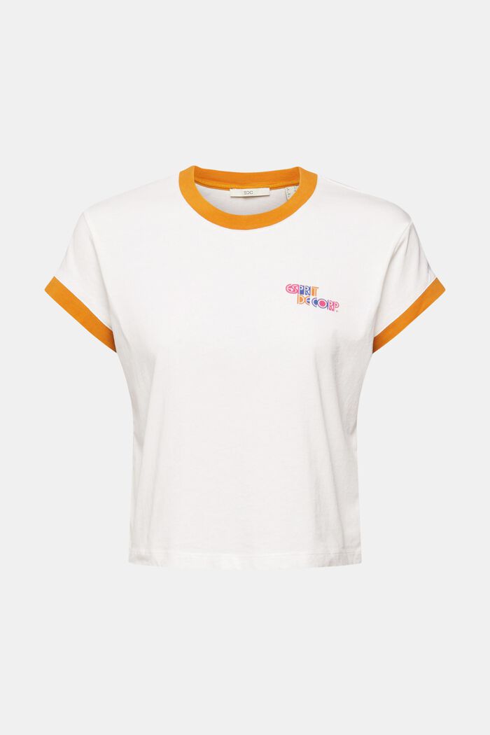 Vajaamittainen logo-t-paita, 100 % puuvillaa, OFF WHITE, overview