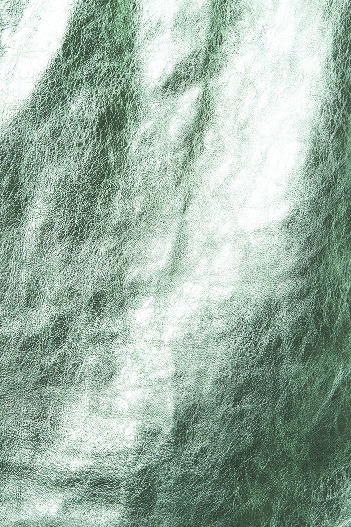 Metallinhohtoisesti pinnoitettu nahkahame, LIGHT AQUA GREEN, detail image number 6