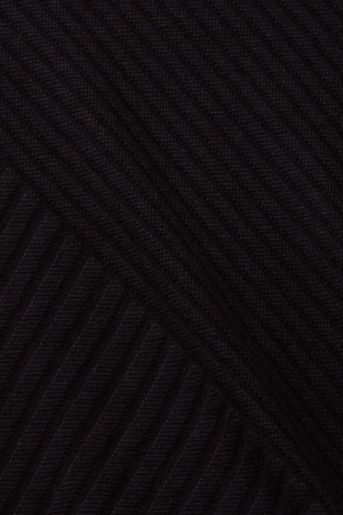 Poolocollegepaita joustinneuletta, BLACK, detail image number 4