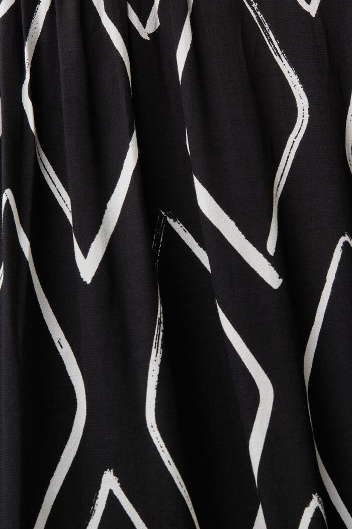 Painokuvioitu, vyöllinen paitamekko, BLACK, detail image number 5