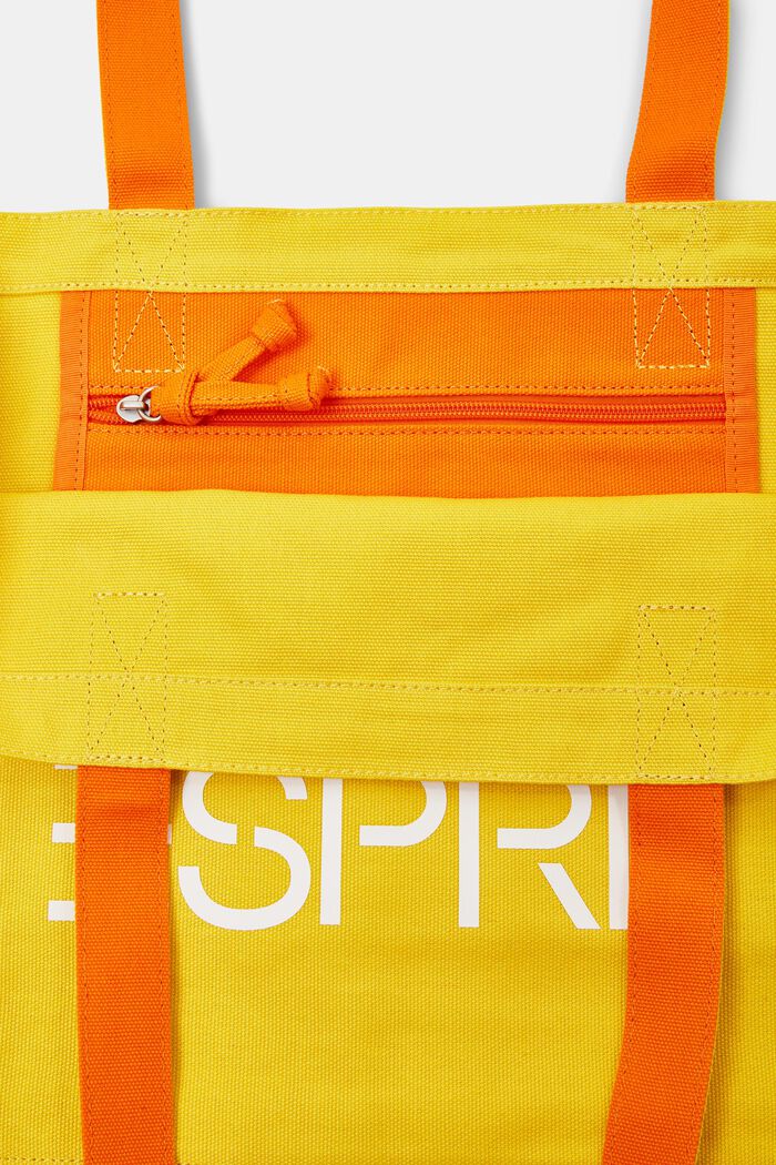 Logollinen tote bag kanvasta, YELLOW, detail image number 3