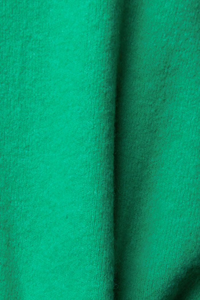 Villasekoiteneulepusero V-pääntiellä, LIGHT GREEN, detail image number 1