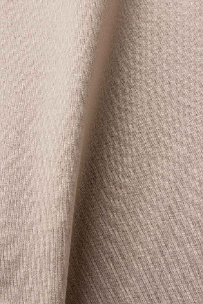 Pima-puuvillasta valmistettu T-paita, jossa pyöreä pääntie, LIGHT TAUPE, detail image number 4