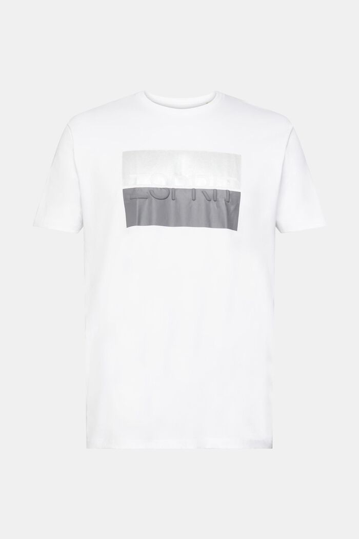 T-paita, jossa kohokuvioitu logo, WHITE, detail image number 6