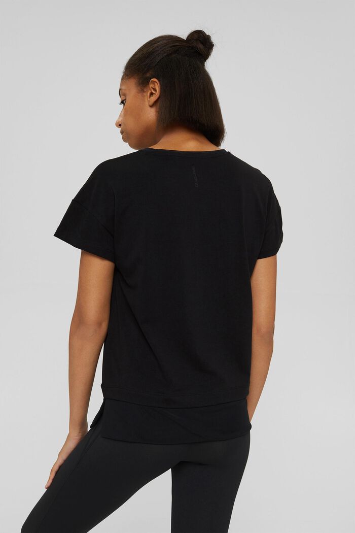 Laatikkomainen, verkkokangassomisteinen T-paita, luomupuuvillaa, BLACK, detail image number 3
