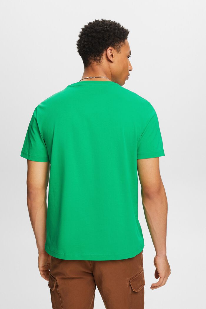 Lyhythihainen t-paita pyöreällä pääntiellä, GREEN, detail image number 2