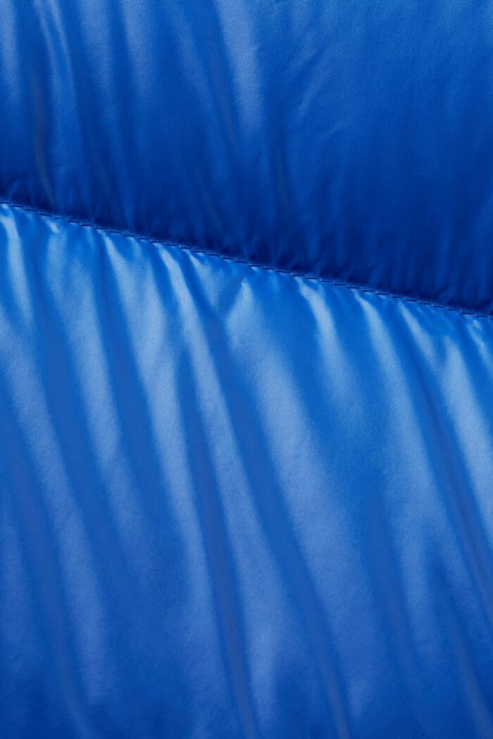 Kiiltävä untuvatoppatakki, BRIGHT BLUE, detail image number 4