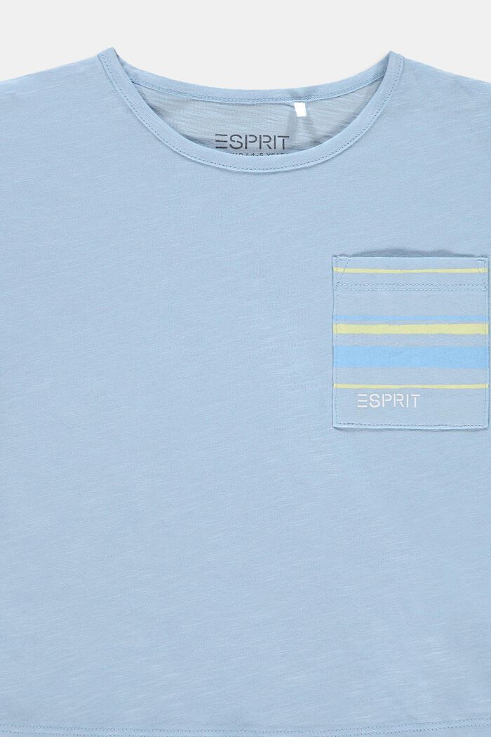 Rintataskullinen T-paita 100 % puuvillaa, BLUE LAVENDER, detail image number 2