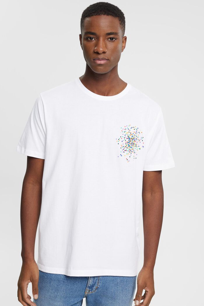 T-paita, jonka rinnan kohdalla painatus, WHITE, detail image number 0