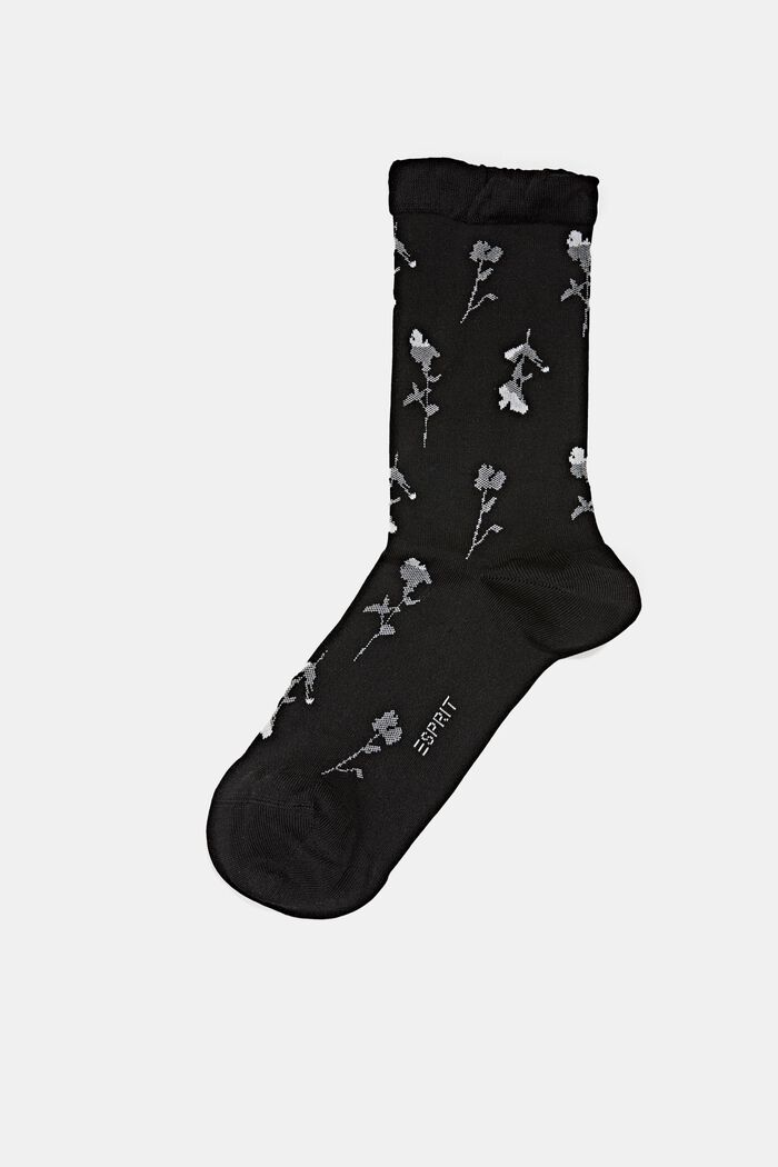 Kukalliset sukat, joissa ilmavat resorit, BLACK, overview