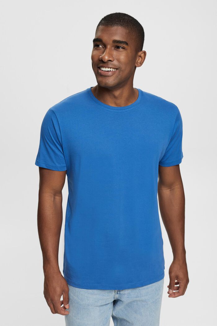 Jersey-T-paita, 100 % puuvillaa, BLUE, detail image number 0