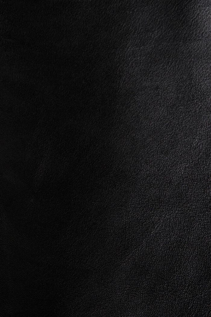 Oversize-paitatakki nahkaa, BLACK, detail image number 5