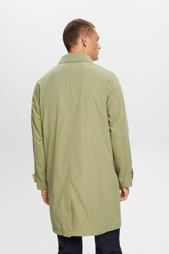 Kierrätettyä: kevyt, pitkä takki, OLIVE, detail image number 3