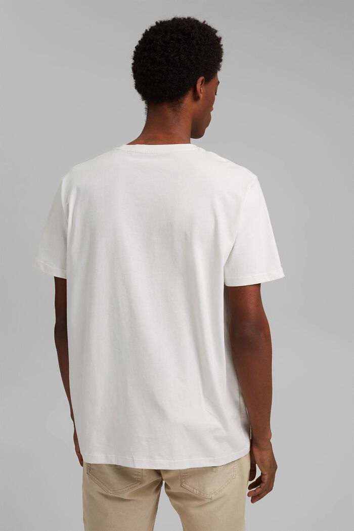 Printtikuvioitu jersey-t-paita, 100 % luomupuuvillaa, OFF WHITE, detail image number 3