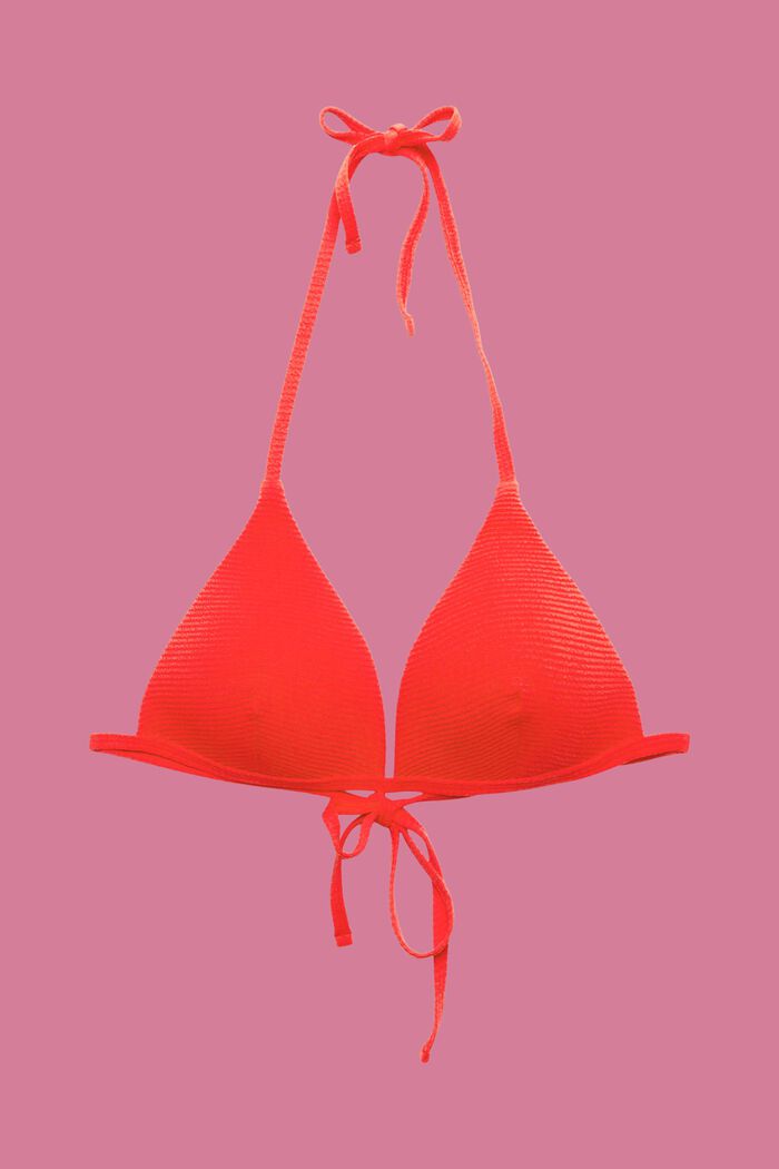 Topattu kolmiomallinen bikiniyläosa, RED, detail image number 4