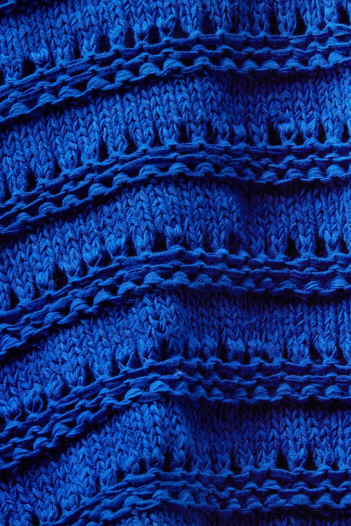 Reikäneuletakki, BRIGHT BLUE, detail image number 4