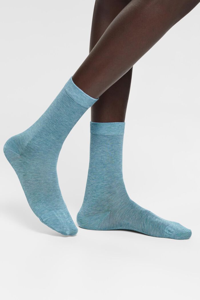 Luomupuuvillasta valmistetut sukat, 3 parin pakkaus, BLUE/GREY, detail image number 1