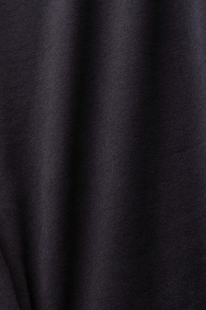 Pitkähihainen paita epäsymmetrisellä pääntiellä, BLACK, detail image number 4