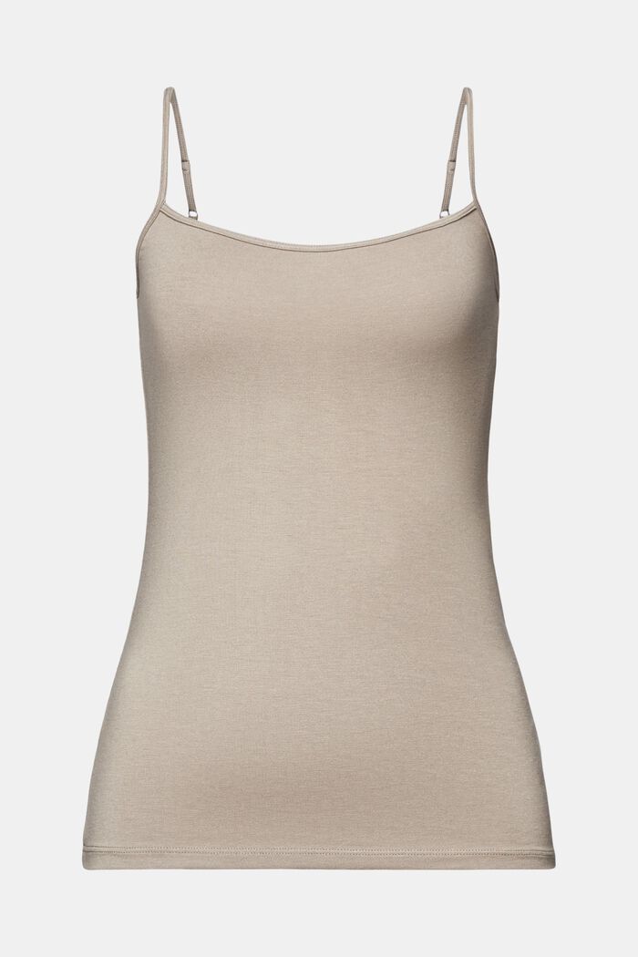 Camisole-toppi jerseytä, LIGHT TAUPE, detail image number 5