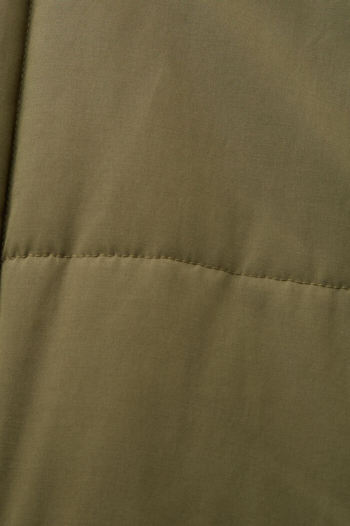 Kierrätettyä: tikkitakki fleecevuorilla, KHAKI GREEN, detail image number 5
