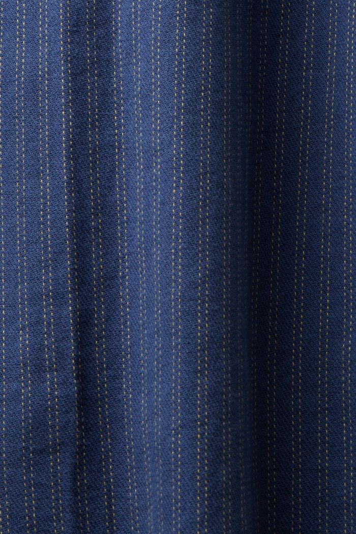 Liituraidallinen puuvilla-flanellipaita, GREY BLUE, detail image number 6