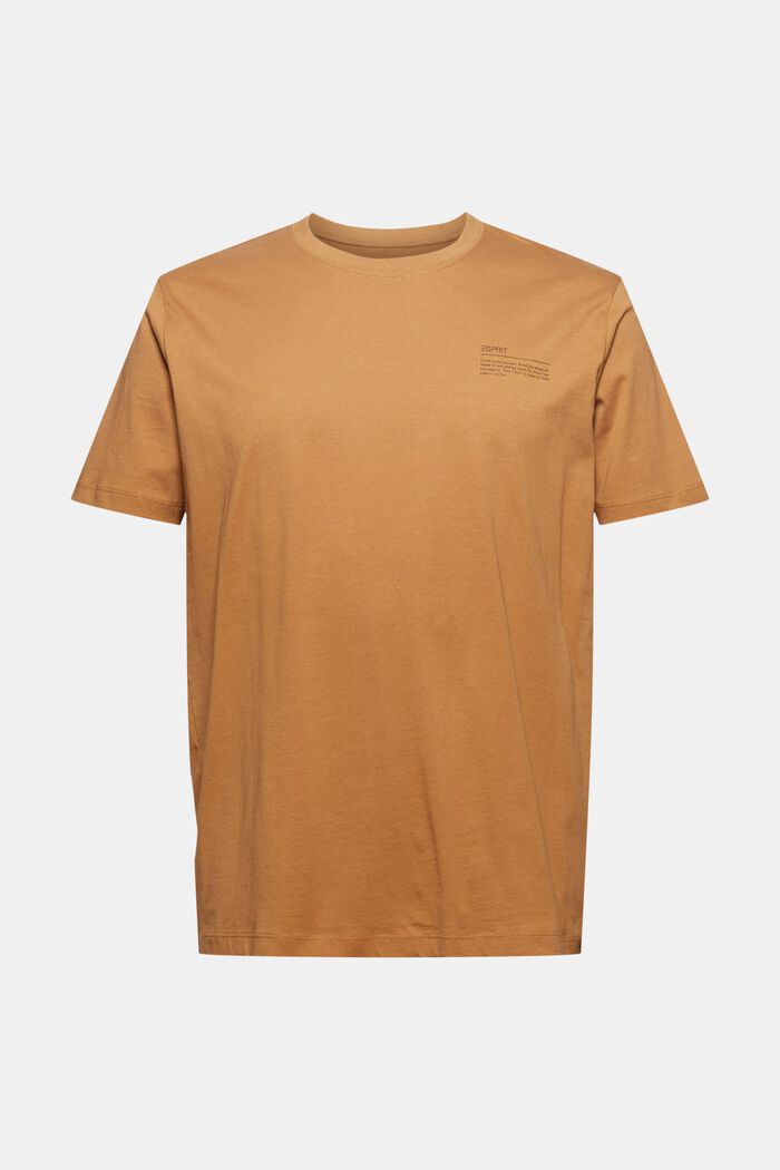 Printtikuvioitu jersey-t-paita, 100 % luomupuuvillaa, CAMEL, detail image number 5