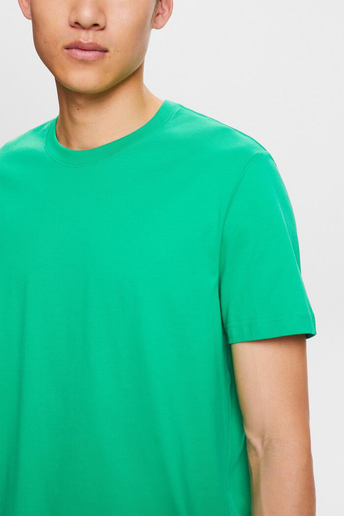 T-paita pyöreällä pääntiellä pima-puuvillaa, GREEN, detail image number 2