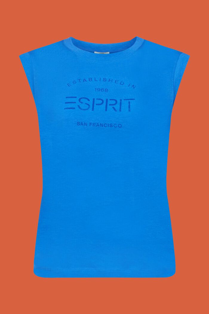 Vintagetyylinen logollinen t-paita, BRIGHT BLUE, detail image number 5