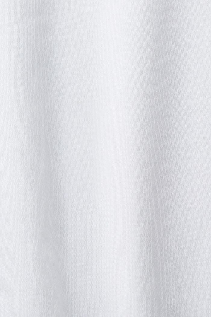 Pitkähihainen paita puuvilla-jerseytä, WHITE, detail image number 5