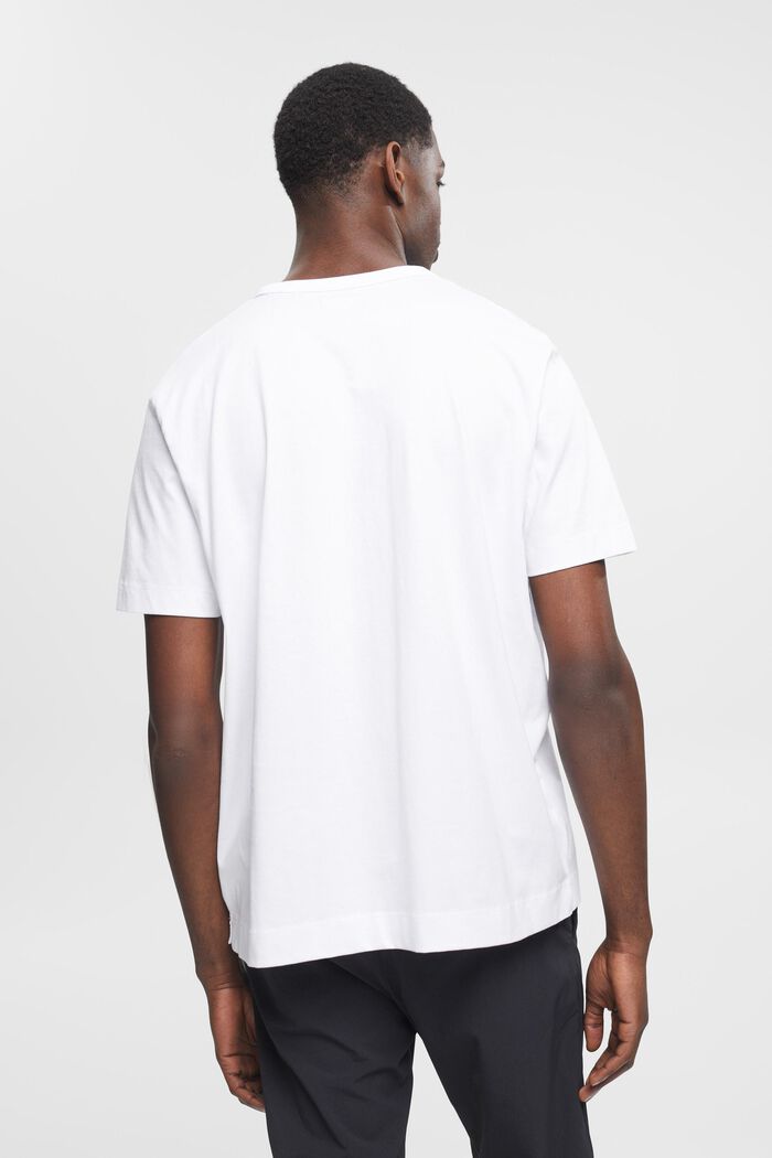 Puuvilla-t-paita, jossa printti rinnassa, WHITE, detail image number 3