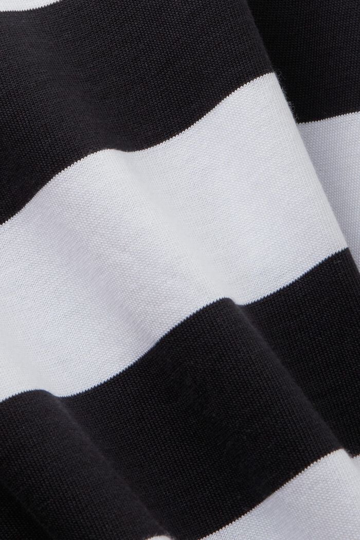 Raidallinen paita puuvillajerseytä, BLACK, detail image number 5