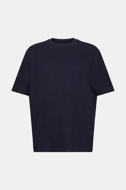 T-paita pintakuvioitua jerseytä, NAVY, overview