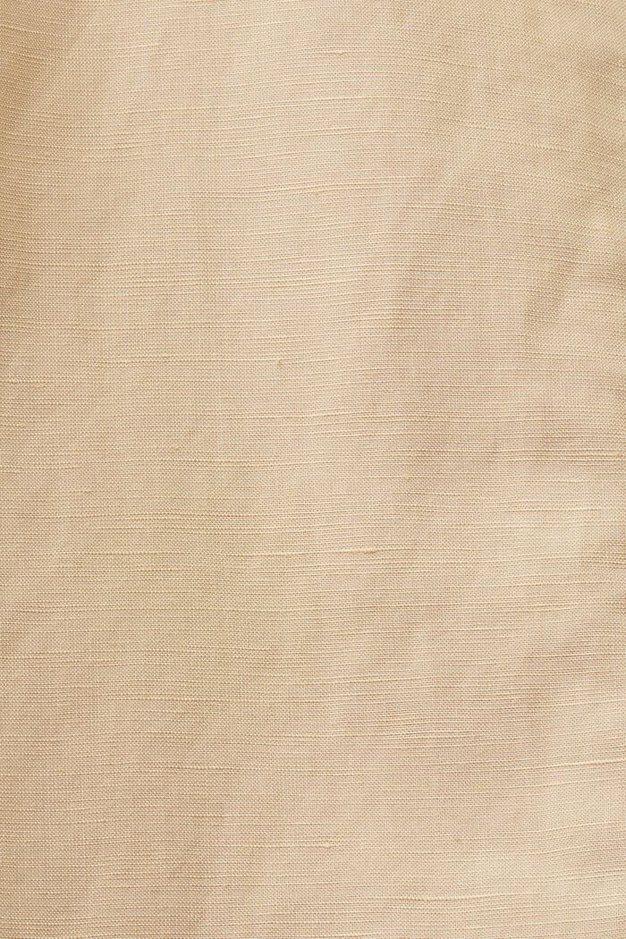 Vajaapituinen paitapusero pellavasekoitetta, SAND, detail image number 5