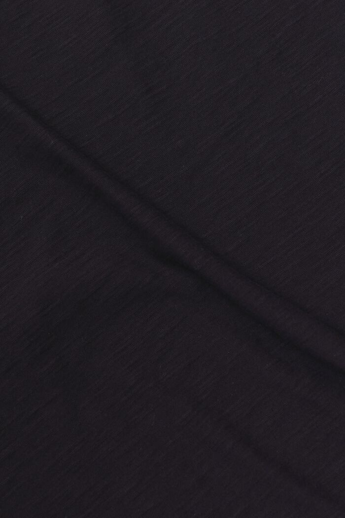 Pyöreäpäänteinen slub-T-paita, BLACK, detail image number 5