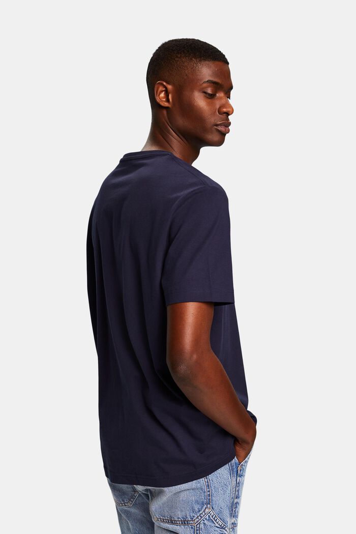 Pima-puuvillasta valmistettu jersey-T-paita, jossa pyöreä pääntie, NAVY, detail image number 2