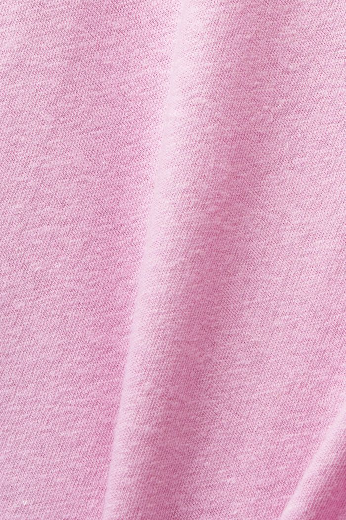 T-paita pellavasekoitetta, LILAC, detail image number 5