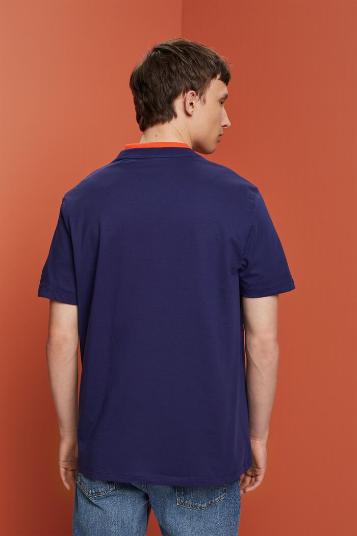 Painokuvioitu t-paita jerseytä, DARK BLUE, detail image number 3