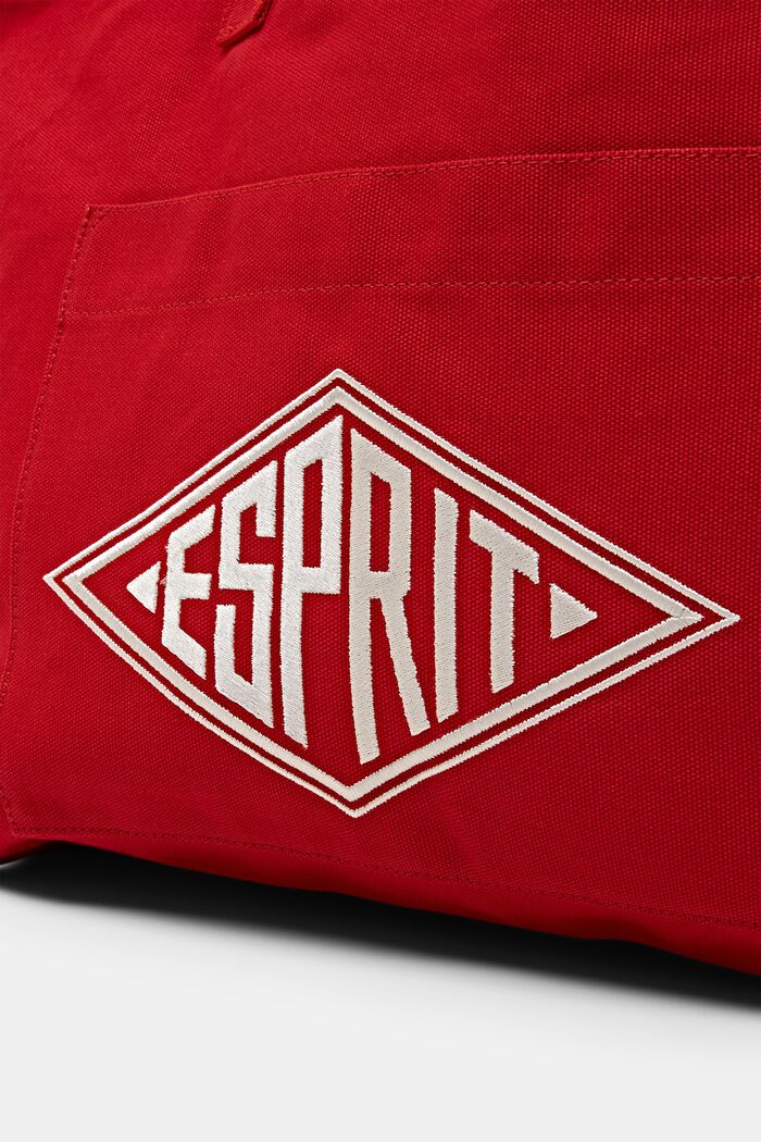 Logollinen tote bag kanvasia, DARK RED, detail image number 1