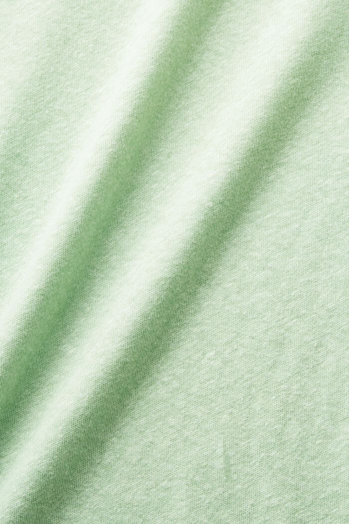 T-paita puuvilla-pellavasekoitetta, LIGHT GREEN, detail image number 6