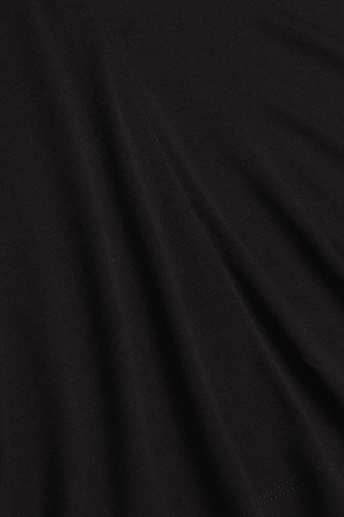 Röyhelösomisteinen pitkähihainen paita, LENZING™ ECOVERO™, BLACK, detail image number 4