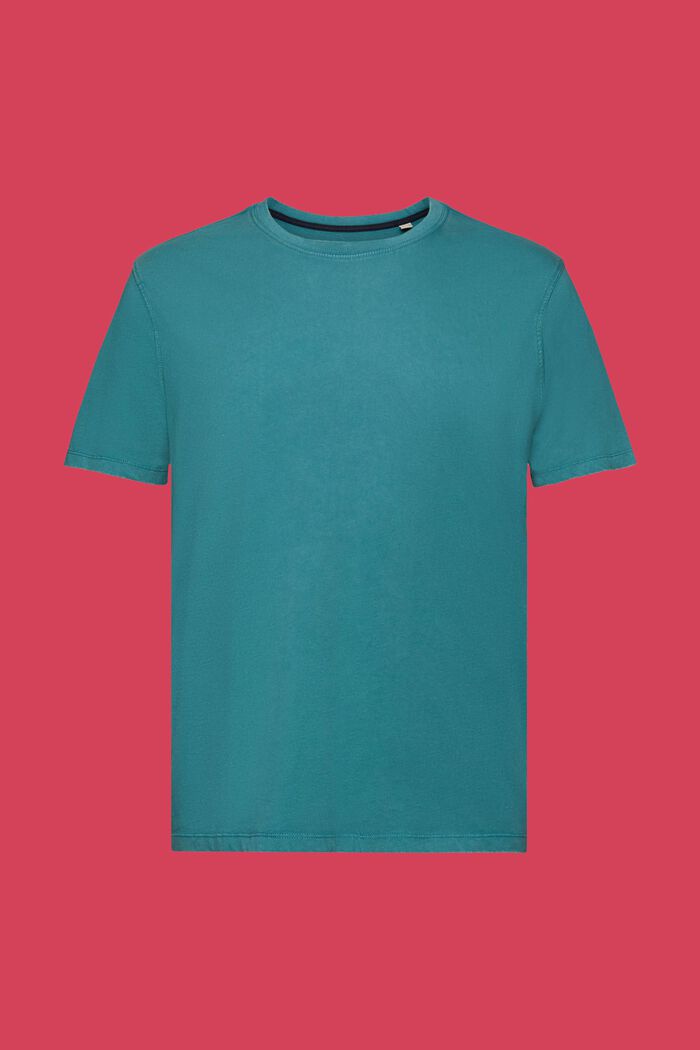 Lankavärjätty jersey-t-paita, 100 % puuvillaa, TEAL BLUE, detail image number 5
