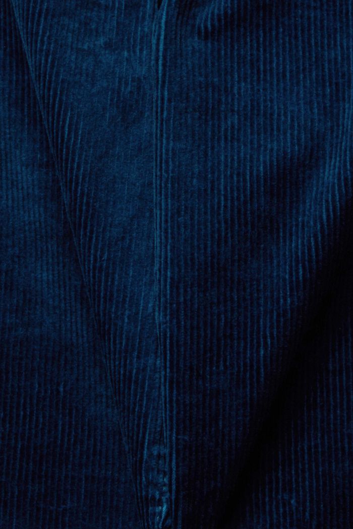 Keskikorkeat samettihousut, PETROL BLUE, detail image number 1