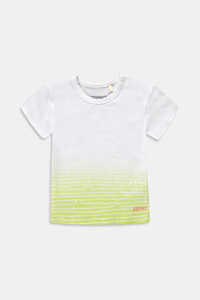 Liukuvärjätty t-paita, 100 % luomupuuvillaa, WHITE, detail image number 0